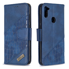 Coque Portefeuille Livre Cuir Etui Clapet B03F pour Samsung Galaxy A11 Bleu