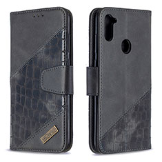 Coque Portefeuille Livre Cuir Etui Clapet B03F pour Samsung Galaxy A11 Noir