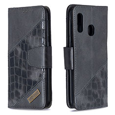 Coque Portefeuille Livre Cuir Etui Clapet B03F pour Samsung Galaxy A20e Noir