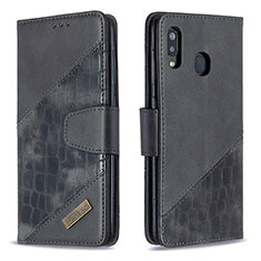 Coque Portefeuille Livre Cuir Etui Clapet B03F pour Samsung Galaxy A30 Noir