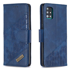 Coque Portefeuille Livre Cuir Etui Clapet B03F pour Samsung Galaxy A51 5G Bleu