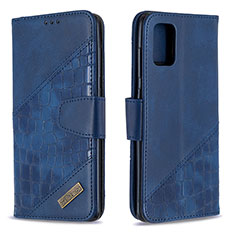 Coque Portefeuille Livre Cuir Etui Clapet B03F pour Samsung Galaxy A71 4G A715 Bleu