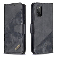 Coque Portefeuille Livre Cuir Etui Clapet B03F pour Samsung Galaxy M02s Noir