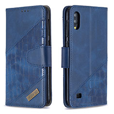 Coque Portefeuille Livre Cuir Etui Clapet B03F pour Samsung Galaxy M10 Bleu