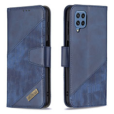 Coque Portefeuille Livre Cuir Etui Clapet B03F pour Samsung Galaxy M32 4G Bleu