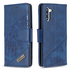 Coque Portefeuille Livre Cuir Etui Clapet B03F pour Samsung Galaxy Note 10 5G Bleu