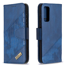 Coque Portefeuille Livre Cuir Etui Clapet B03F pour Samsung Galaxy S20 FE 5G Bleu
