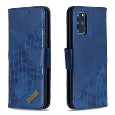 Coque Portefeuille Livre Cuir Etui Clapet B03F pour Samsung Galaxy S20 Plus 5G Bleu