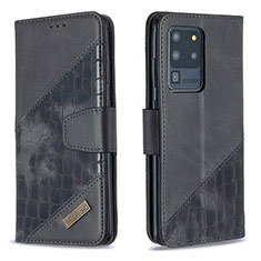 Coque Portefeuille Livre Cuir Etui Clapet B03F pour Samsung Galaxy S20 Ultra 5G Noir