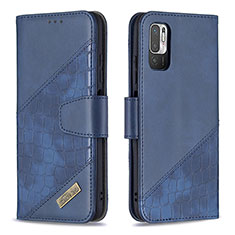 Coque Portefeuille Livre Cuir Etui Clapet B03F pour Xiaomi Redmi Note 11 SE 5G Bleu