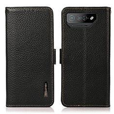 Coque Portefeuille Livre Cuir Etui Clapet B03H pour Asus ROG Phone 7 Ultimate Noir