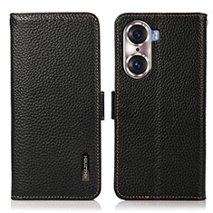 Coque Portefeuille Livre Cuir Etui Clapet B03H pour Huawei Honor 60 Pro 5G Noir