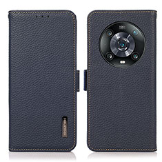 Coque Portefeuille Livre Cuir Etui Clapet B03H pour Huawei Honor Magic4 Pro 5G Bleu