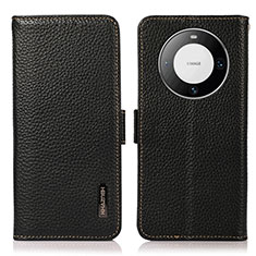 Coque Portefeuille Livre Cuir Etui Clapet B03H pour Huawei Mate 60 Noir