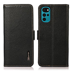 Coque Portefeuille Livre Cuir Etui Clapet B03H pour Motorola Moto G22 Noir