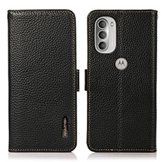 Coque Portefeuille Livre Cuir Etui Clapet B03H pour Motorola Moto G51 5G Noir