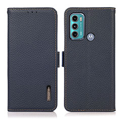 Coque Portefeuille Livre Cuir Etui Clapet B03H pour Motorola Moto G60 Bleu