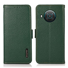 Coque Portefeuille Livre Cuir Etui Clapet B03H pour Nokia X20 Vert