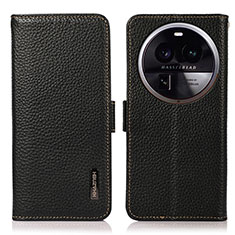 Coque Portefeuille Livre Cuir Etui Clapet B03H pour Oppo Find X6 Pro 5G Noir