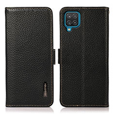 Coque Portefeuille Livre Cuir Etui Clapet B03H pour Samsung Galaxy A12 5G Noir
