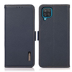 Coque Portefeuille Livre Cuir Etui Clapet B03H pour Samsung Galaxy A12 Bleu
