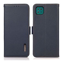 Coque Portefeuille Livre Cuir Etui Clapet B03H pour Samsung Galaxy A22 5G Bleu