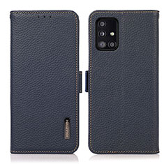 Coque Portefeuille Livre Cuir Etui Clapet B03H pour Samsung Galaxy A51 4G Bleu