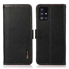 Coque Portefeuille Livre Cuir Etui Clapet B03H pour Samsung Galaxy A51 4G Noir