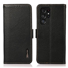 Coque Portefeuille Livre Cuir Etui Clapet B03H pour Samsung Galaxy S21 Ultra 5G Noir