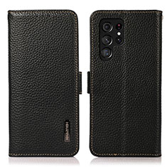 Coque Portefeuille Livre Cuir Etui Clapet B03H pour Samsung Galaxy S22 Ultra 5G Noir