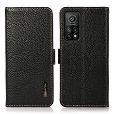 Coque Portefeuille Livre Cuir Etui Clapet B03H pour Xiaomi Mi 10T Pro 5G Noir