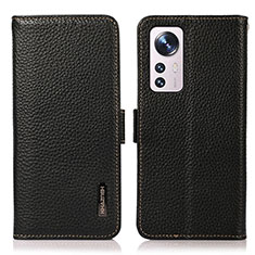 Coque Portefeuille Livre Cuir Etui Clapet B03H pour Xiaomi Mi 12 Pro 5G Noir