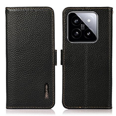 Coque Portefeuille Livre Cuir Etui Clapet B03H pour Xiaomi Mi 14 5G Noir