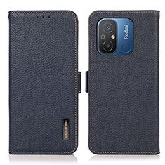 Coque Portefeuille Livre Cuir Etui Clapet B03H pour Xiaomi Redmi 12C 4G Bleu