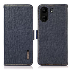 Coque Portefeuille Livre Cuir Etui Clapet B03H pour Xiaomi Redmi 13C Bleu