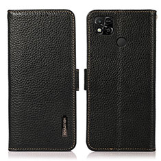Coque Portefeuille Livre Cuir Etui Clapet B03H pour Xiaomi Redmi 9C NFC Noir