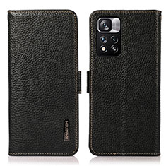 Coque Portefeuille Livre Cuir Etui Clapet B03H pour Xiaomi Redmi Note 11 Pro+ Plus 5G Noir