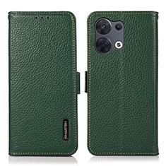 Coque Portefeuille Livre Cuir Etui Clapet B03H pour Xiaomi Redmi Note 13 5G Vert