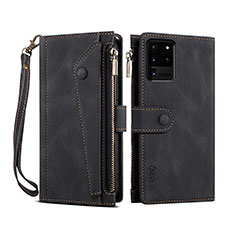 Coque Portefeuille Livre Cuir Etui Clapet B03S pour Samsung Galaxy S20 Ultra 5G Noir