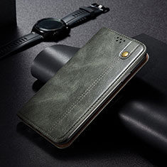 Coque Portefeuille Livre Cuir Etui Clapet B03S pour Samsung Galaxy S21 Ultra 5G Vert