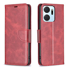 Coque Portefeuille Livre Cuir Etui Clapet B04F pour Huawei Honor X7a Rouge