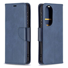 Coque Portefeuille Livre Cuir Etui Clapet B04F pour Huawei P50 Pro Bleu