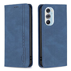 Coque Portefeuille Livre Cuir Etui Clapet B04F pour Motorola Moto Edge X30 5G Bleu