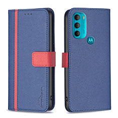 Coque Portefeuille Livre Cuir Etui Clapet B04F pour Motorola Moto G71 5G Bleu