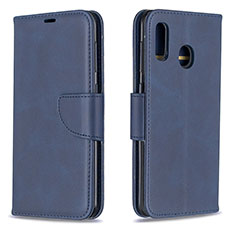 Coque Portefeuille Livre Cuir Etui Clapet B04F pour Samsung Galaxy A20 Bleu