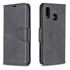 Coque Portefeuille Livre Cuir Etui Clapet B04F pour Samsung Galaxy A20 Noir