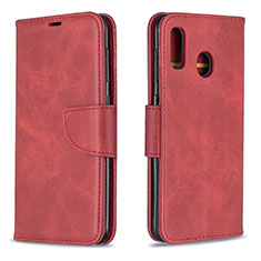 Coque Portefeuille Livre Cuir Etui Clapet B04F pour Samsung Galaxy A20 Rouge