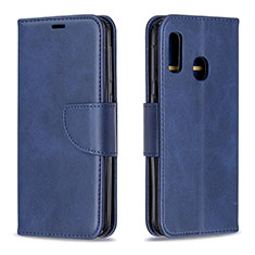 Coque Portefeuille Livre Cuir Etui Clapet B04F pour Samsung Galaxy A20e Bleu