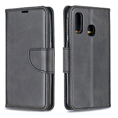 Coque Portefeuille Livre Cuir Etui Clapet B04F pour Samsung Galaxy A40 Noir