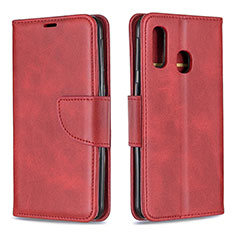 Coque Portefeuille Livre Cuir Etui Clapet B04F pour Samsung Galaxy A40 Rouge